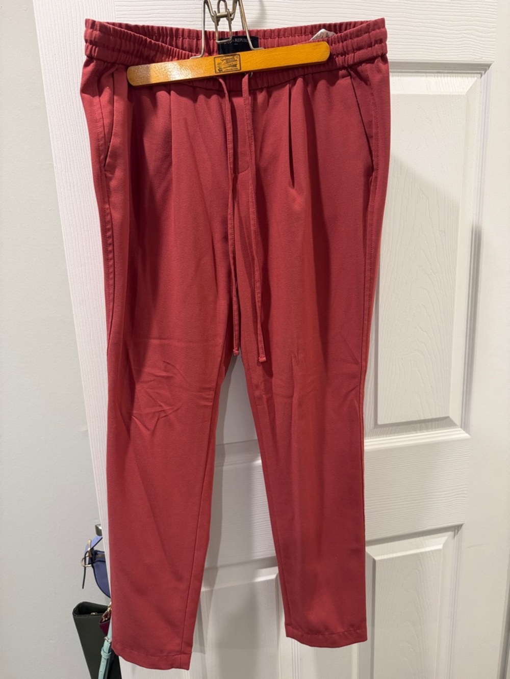 Banana Republic Women’s Business Casual Drawstring Pants in Brick Red
